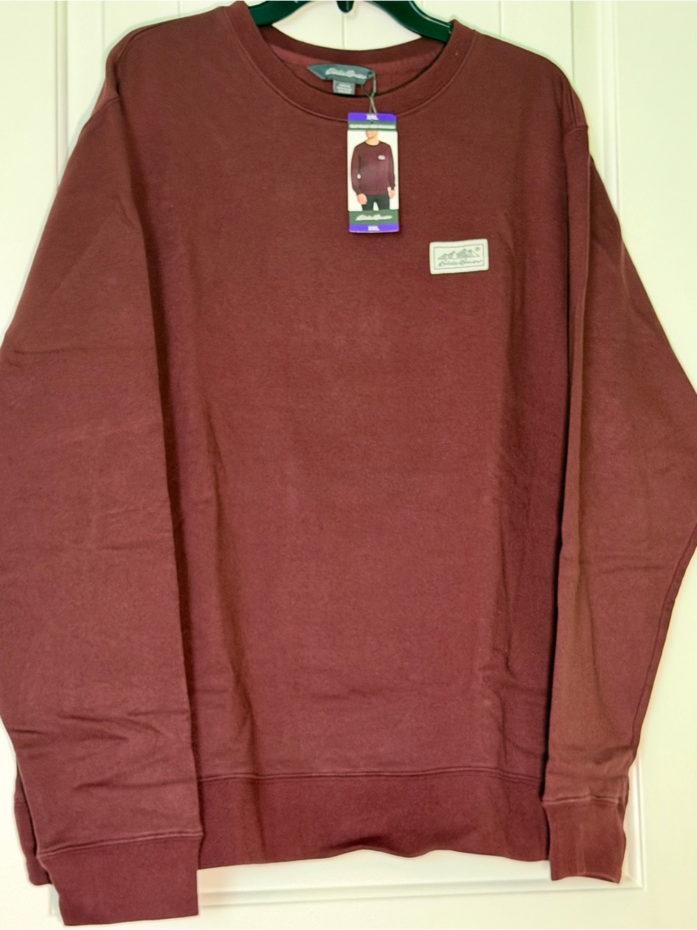 Eddie Bauer Men's Crewneck Sweater in Burgundy